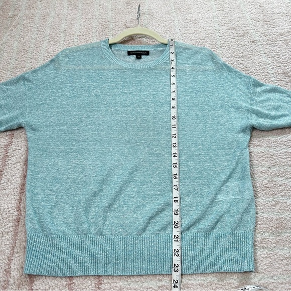 Banana Republic Short Sleeve Sweater Lightweight Knit Size XS Linen Blend - Picture 8 of 9